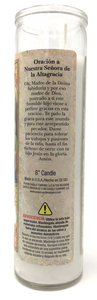 Our Lady of Altagracia Prayer Candle - Spanish Prayer
