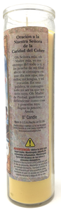 Our Lady of Charity Prayer Candle - Spanish Prayer