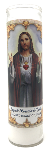 Sacred Heart of Jesus Prayer Candle - Front